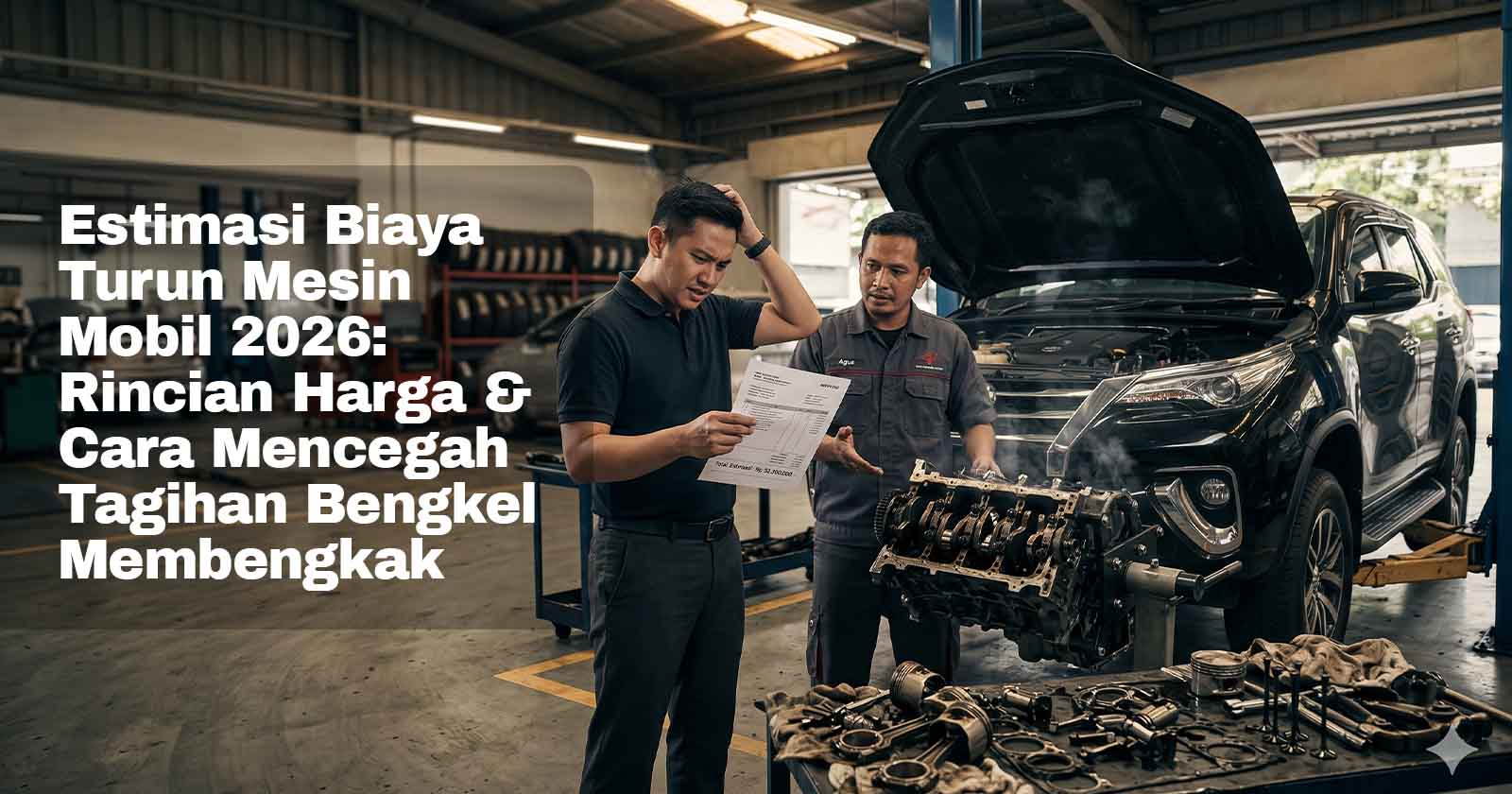 Estimasi Biaya Turun Mesin Mobil 2026: Rincian Harga & Cara Mencegah Tagihan Bengkel Membengkak
